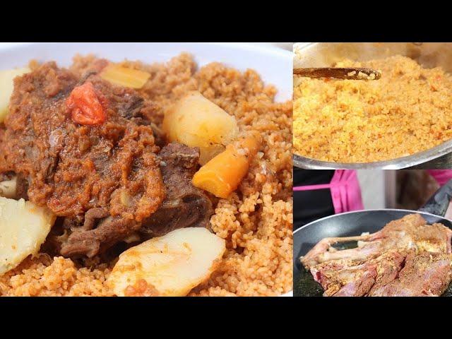 How to make the perfect Riz Gras with  Lamb (Rice and Meat)  -  African Food