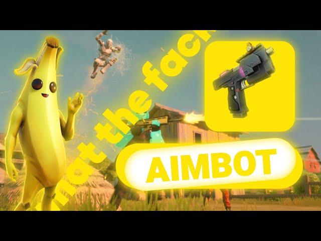 aimbot on Fortnite  look on pistol WTF 