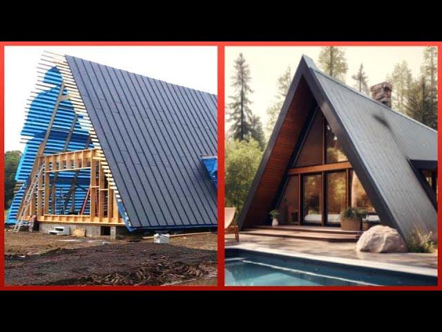 Amazing A-Frame House Construction Process Start to Finish in 4 Months | by @LankHome