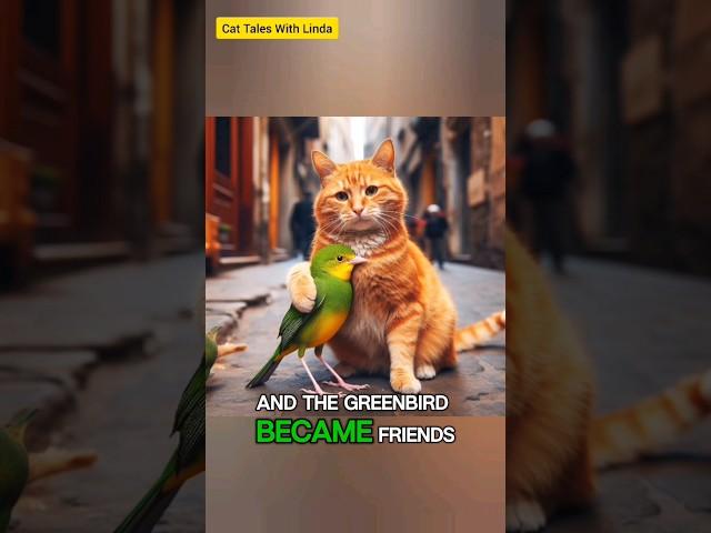 The Hungry Cat And The Green Bird. #cat #catlover