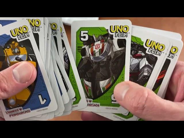 UNO Flip Transformers Card Game Unboxing