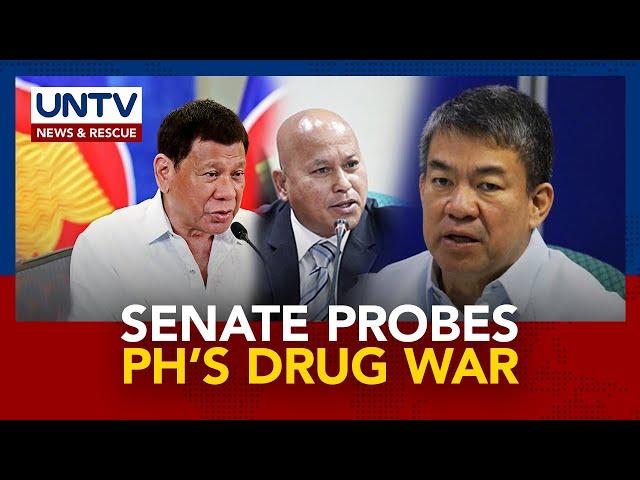 Senate begins probe on PH’s war on drugs; Ex-Pres. Rodrigo Duterte in attendance