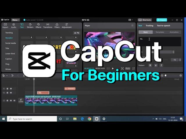 Capcut Video Editing Tutorial - For Beginners / తెలుగు లో