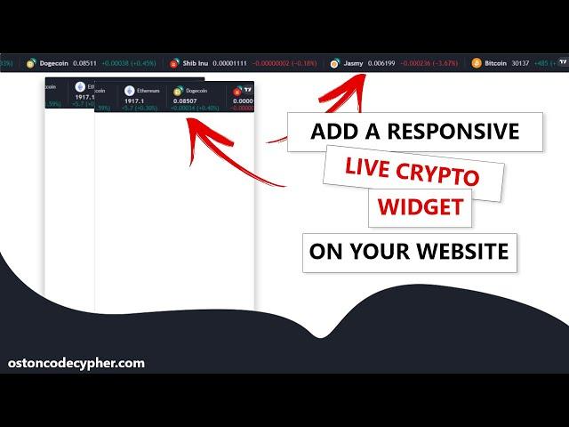 How to put crypto prices on your website