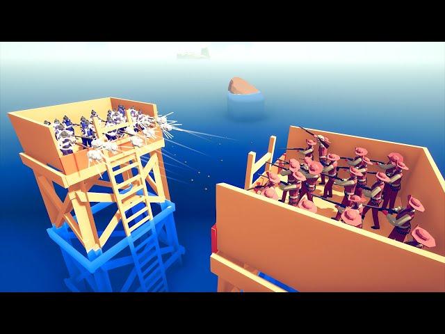 TOURNAMENT FROM THE TOWERS FIXED IN THE SEA | Totally Accurate Battle Simulator TABS