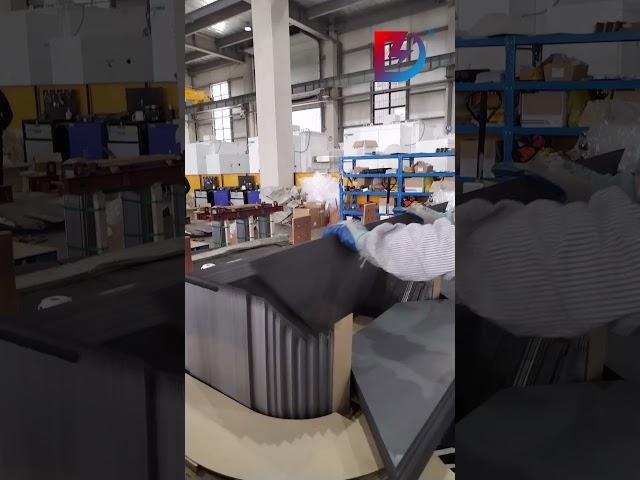 Assemble 3000kVA substation transformer upper yoke with silicon steel sheets