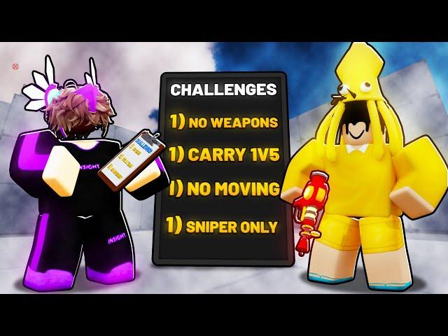 I Gave The #1 Mobile Player Challenges In Roblox Rivals..