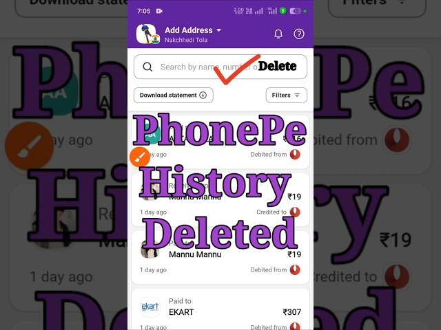 PhonePe की History Permanently Delete कैसे करें? | Delete PhonePe Transaction History #technicalyogi