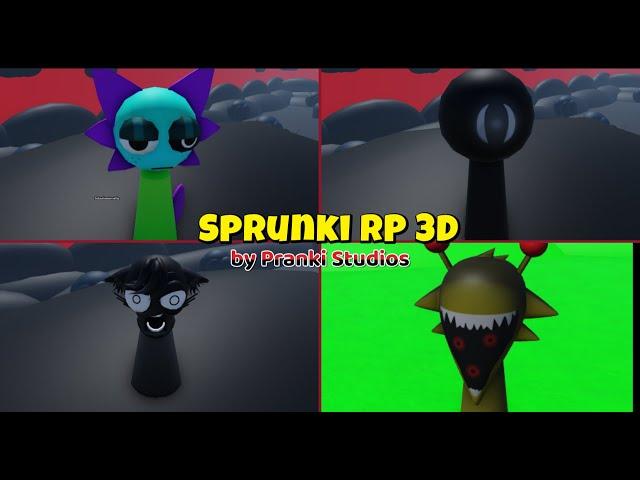 Roblox"Sprunki RP 3D"by Pranki St. SULFUR ph.1 Pyr./Mr.Blck ph.5/Gray ph.2(rejoyed)/Simon Phase 5