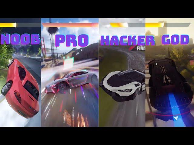 Asphalt9. Noob vs Pro vs Hacker vs God