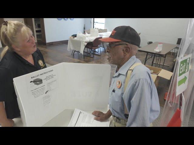 Robert Walker, 94, voted on the first day of early voting. He wants to see younger people at polls