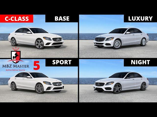 C-Class BASE vs. LUXURY vs. SPORT vs. NIGHT | 2015-2018 Mercedes Shopping Guide| Visual Comparison-5