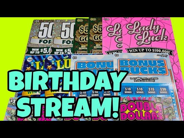 Birthday Stream Playing $210 In Arizona Lottery Scratchers