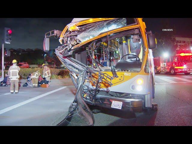 Los Angeles Metro Bus Crash Leaves Multiple Passengers Injured in Studio City