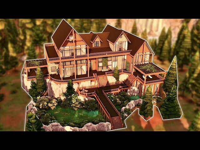 sims 4 building ASMR | modern cabin mansion