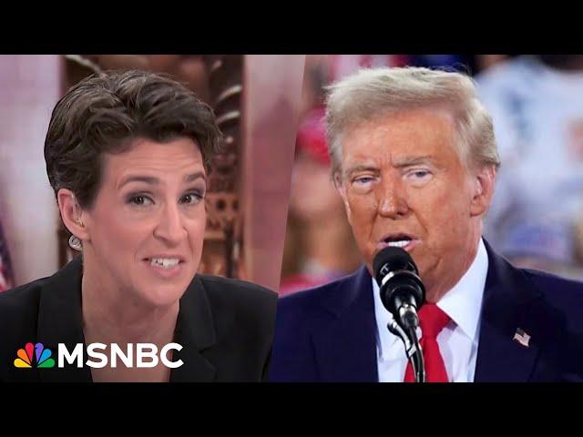 Maddow: Trump's belligerent behavior at campaign's end suggests mental deterioration