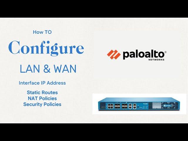 How to configure LAN and WAN Palo alto firewall