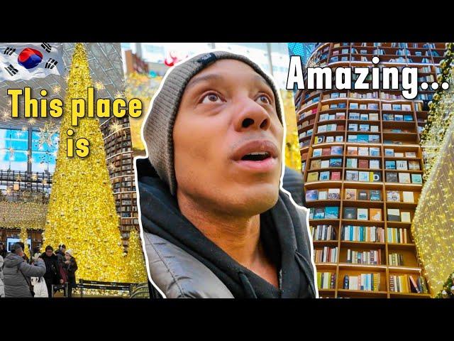 American Expat's First Time at Seoul's Stunning Starfield Library | Must-See Experience!