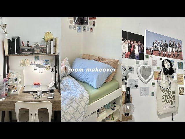 small room makeover  | ft. diy ikea bed, cleaning, unboxing, decorating + quick room tour