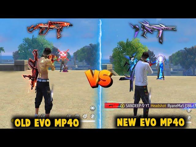 NEW EVO MP40 CHROMASONIC VS OLD EVO COBRA MP40 DAMAGE ABILITY TEST | BEST EVO MP40 SKIN - FREE FIRE