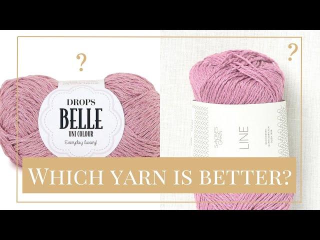 Drops Belle vs. Sandnes Garn Line Yarn Comparison