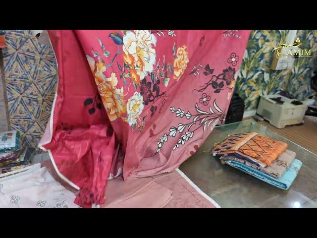 ZEBAISH SLUB LINEN / CHIKEN + 3mm sequence work / 2670 only / SUPER WHOLESALE RATES / SHAMIM ARTS