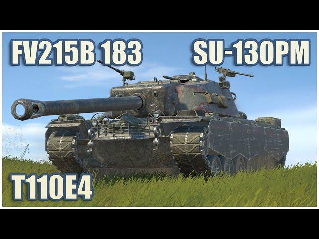 T110E4, FV215b 183 & SU-130PM • WoT Blitz Gameplay