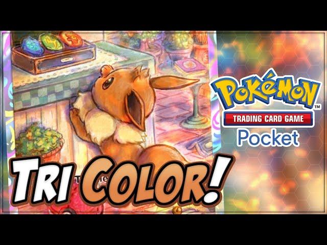 TRI-COLOR EEVEE is AMAZING! | Pokemon TCG Pocket