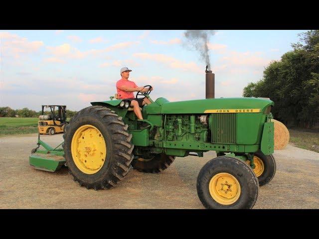 Tractors working on the farm | Real tractors mowing with our shredder