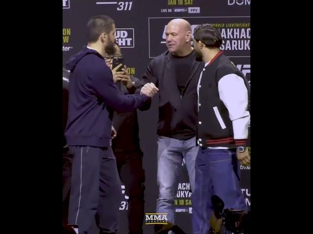 Islam Makhachev vs Arman Tsarukyan Face Off Before UFC 311