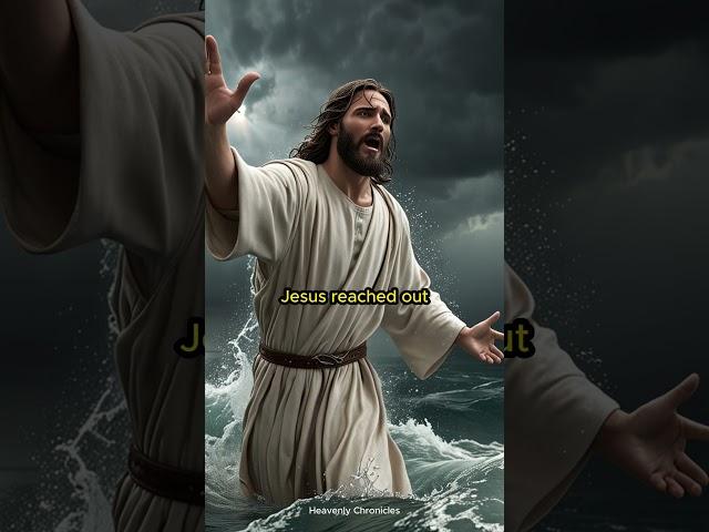Peter walks on water #shorts #ai #peter #bible #story