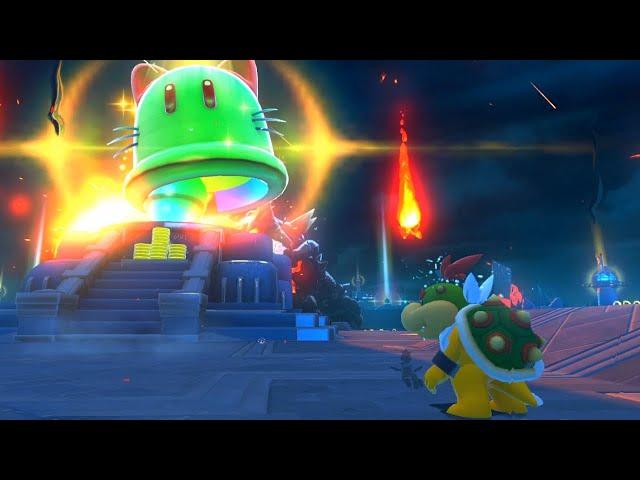 What happens when Bowser Jr. collects the Rainbow Giga Bell in Bowser's Fury?