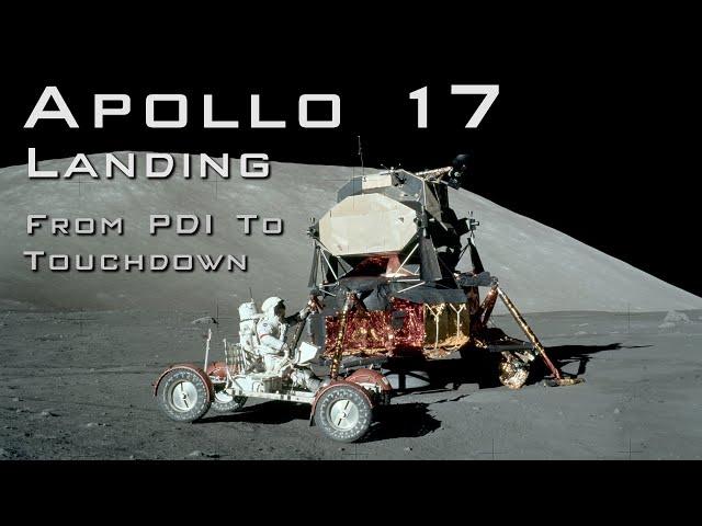 Apollo 17 landing from PDI to Touchdown