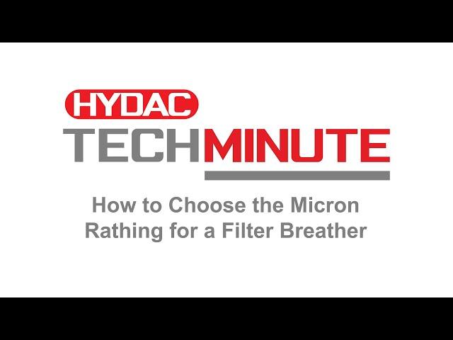 How to choose the micron rating for a filter breather new