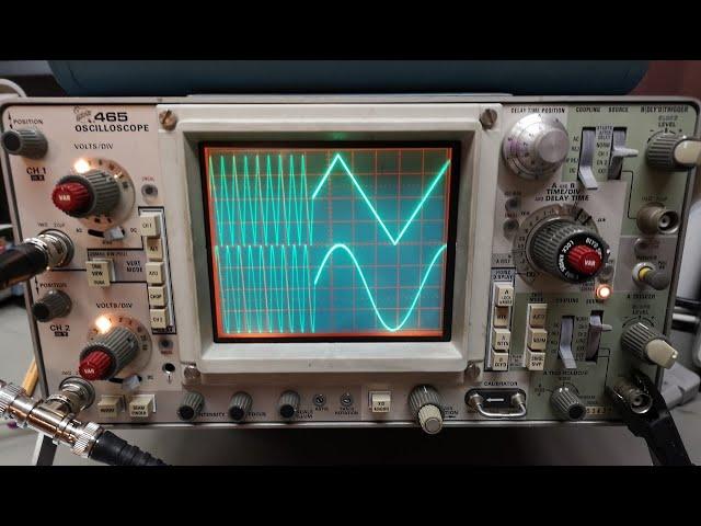 Tektronix 465 Oscilloscope 2ch 100MHz 1972-83 test teardown