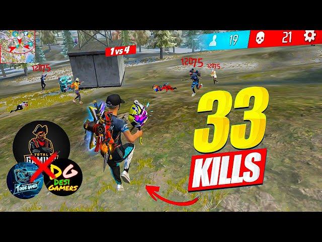 I Broke My Kill Record  33 Kills Op Solo Vs Squad Gameplay  Free Fire