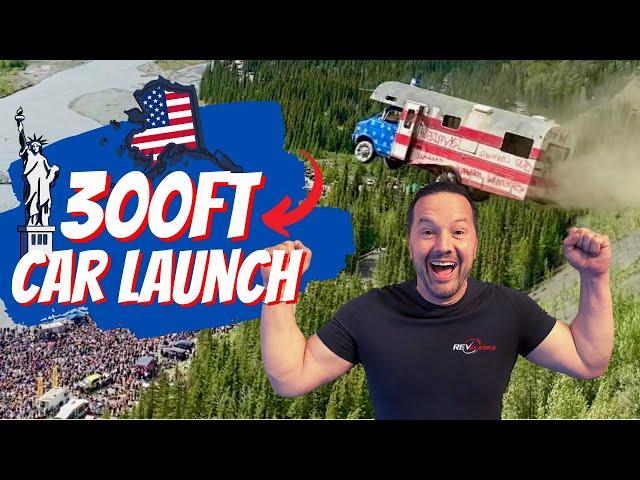 CAR LAUNCH OFF A 300FT CLIFF IN ALASKA!! The 2023 4th of July Glacier View Event You MUST SEE!