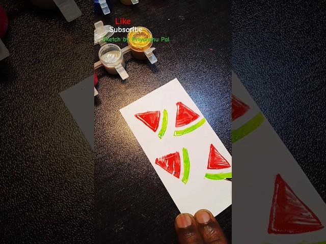 DIY Cute Water melon Book Mark..#Sketch by Priyanshu Pal SUBSCRIBE PLEASE #Trending #Viral..