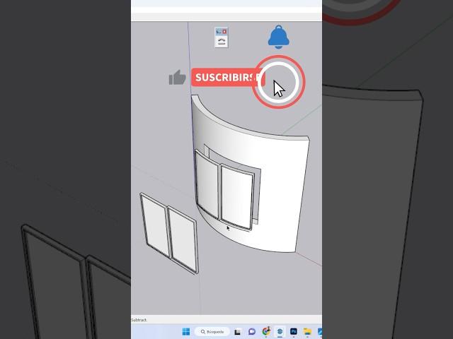  Crea Ventanas Curvas en SKETCHUP Fácil y Rápido #sketchup architecturestudents