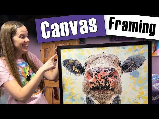 How to Frame a Canvas Painting Using an Open Back Frame