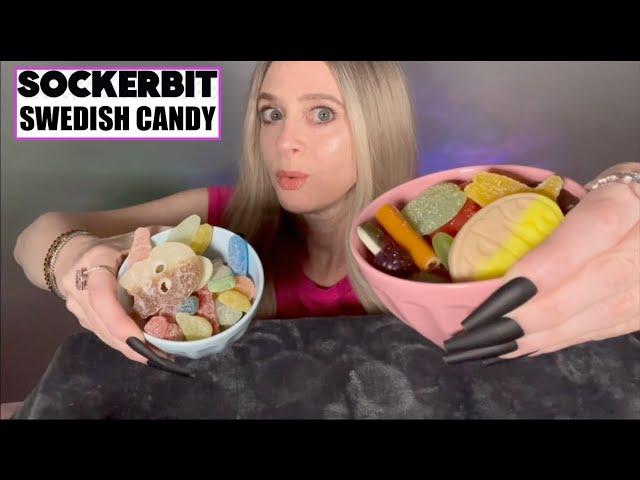 ASMR Swedish Gummy Candy | SOCKERBIT Taste Test | Whispered Mukbang