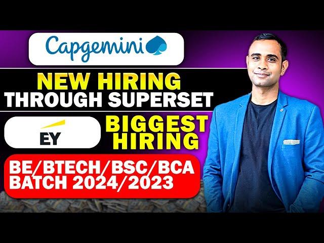 Capgemini New Hiring | Capgemini exceller | EY Hiring | BE/Btech/BSC/BCA