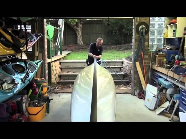 KeelEazy sea kayak Protective strip installation - East Coast kayaking