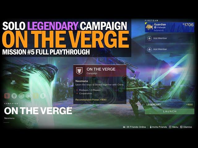 Solo Legendary Lightfall Campaign - Mission #5 "On The Verge" [Destiny 2 Lightfall]