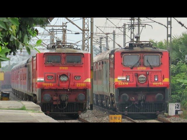 Dangerous Red WAP-4 with Red LHB Train at Full Speed | Absolute WAP-4 Supremacy | Indian Railways