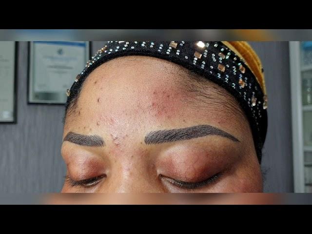 Eyebrows Microblading  on dark skin / Shading / permanent makeup /tattoo