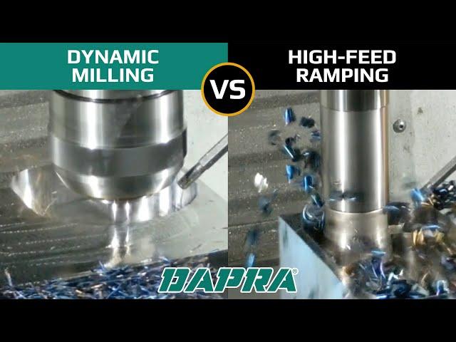 High-Feed Ramping vs. Dynamic Milling / High-Efficiency Milling