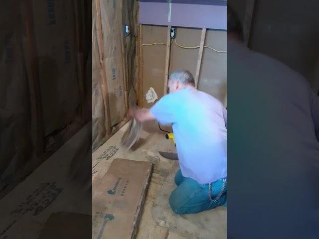 Fastest Way to  cut  Insulation? Use  a Machete