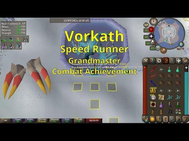 OSRS - Vorkath Speed Runner - Grandmaster Combat Achievement - Burning Claws Melee Guide