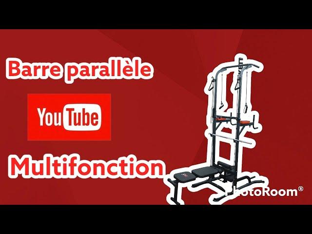 barre parallèle multifonction avec poulie banc et" barre 120cm"